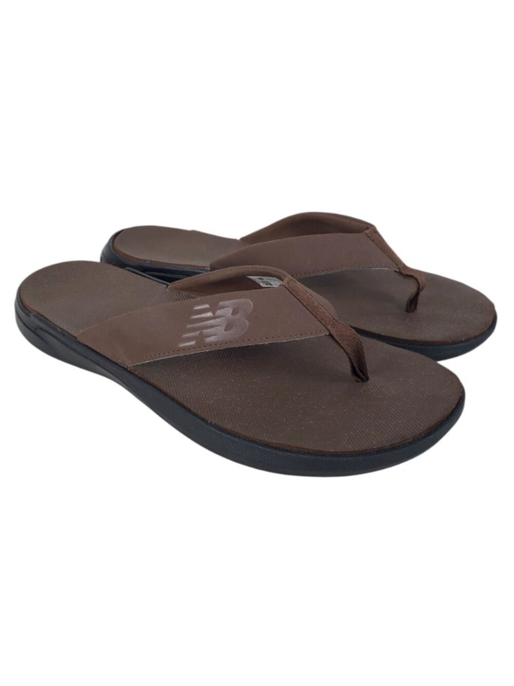 New Balance 340 Flip Flop Sandals Brown Post Toe Thong Comfort Mens 12
